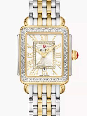 Michele Deco Madison Mid Diamond Two Tone Gold MWW06G000002 31mm ladies Watch